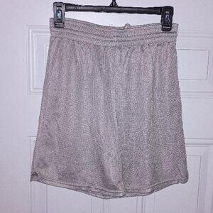 ❤️4 for $20 Teamwork Athletic Basketball Shorts Silver M Drawstring Elastic